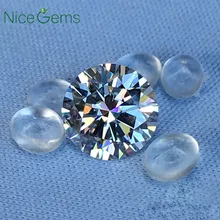 NiceGems бриллиантовая огранка муассаниты 3 мм-12 мм Муассанит D цвет отличный пропуск Алмазный тестер Свободный Камень для изготовления ювелирных изделий