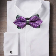 Галстук-бабочка, мужской галстук, Мужская модная деловая Свадебная рубашка с галстуком-бабочкой, мужская рубашка, разноцветная Полосатая галстук-бабочка