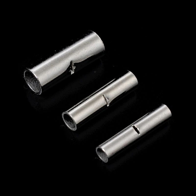 200 шт. 18-22 14-16 10-12 AWG Gauge неизолированные стыковые соединители неизолированный