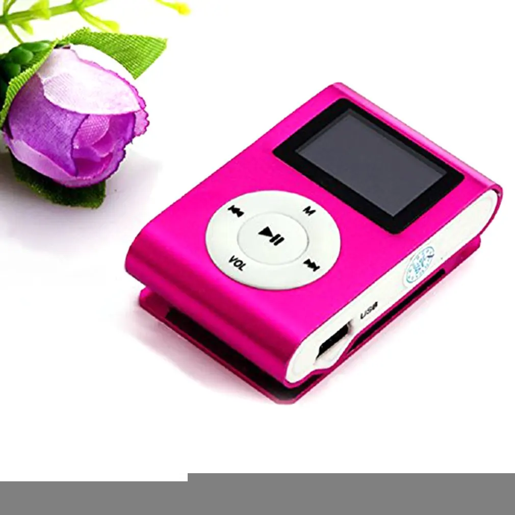 Metal Clip Digital Mini MP3 Player With 1.8 Inch LCD Screen Support TF Card USB 2.0 With 3.5mm Headphone Jack