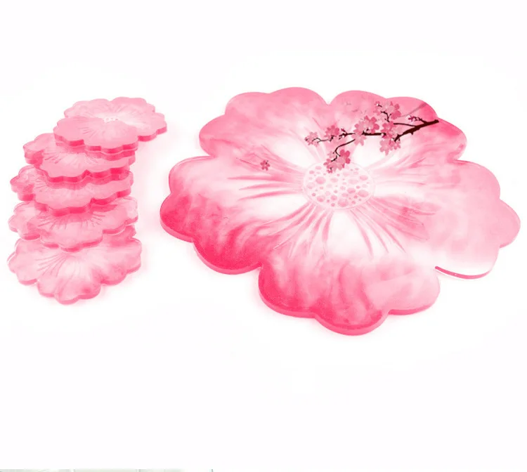 

Dearfod Flower Tea Tray Coaster Silicone Mold For DIY Epoxy Resin Arts Tray Jewelry Making Tools DBS186