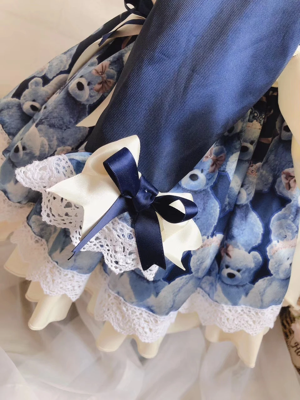 Испанское платье-корт детское платье принцессы с длинными рукавами для девочек синие платья с большим бантом и рюшами+ шаровары, одежда на День Благодарения