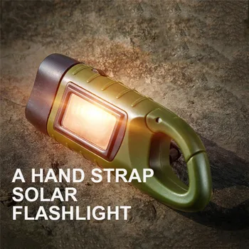 

Portable LED Flashlight Hand Crank Dynamo Torch Lantern Professional Solar Power Tent Light For Outdoor Camping Mountaineering T