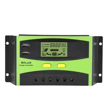 

Solar Power Controller Intelligent LCD Charging Mode Automatic Temperature Compensation Solar Panel Battery Regulator