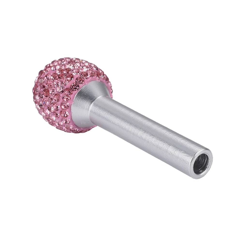 Универсальный автомобильный прицеп интерьерный дверной замок ручка Pull Pins Bling Diamond Авто безопасный замок для двери булавки автомобильные аксессуары - Цвет: Pink