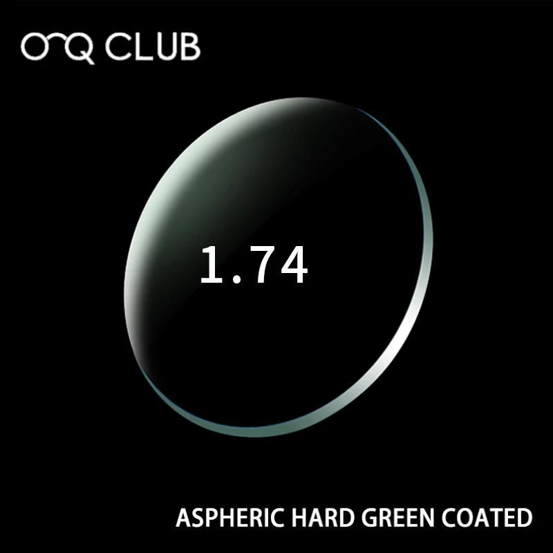 

O-Q CLUB 1.74 Single Vision Prescription CR-39 Resin Aspheric Glasses Lenses Myopia Hyperopia Astigmatism Optical Lens