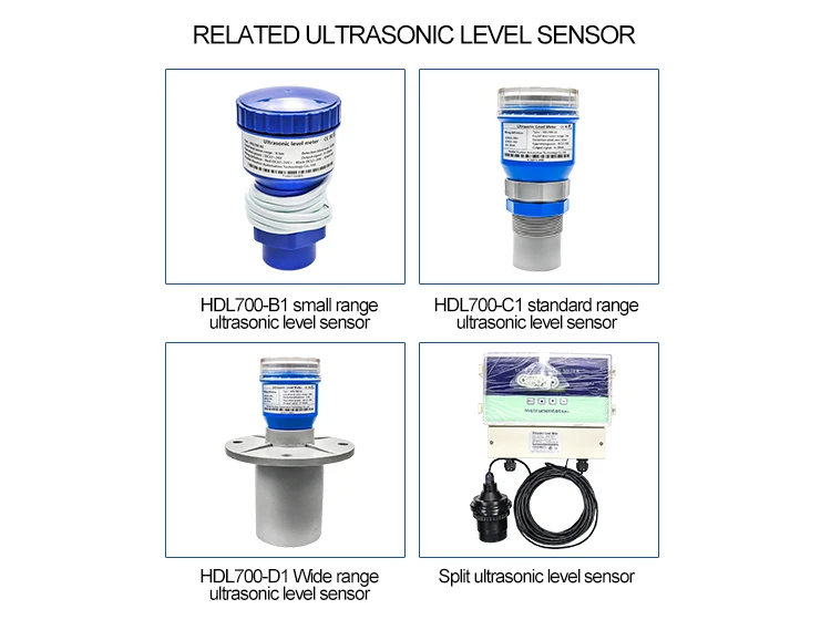4-20mA Ultrasonic Level Meter Transducer Sensor Range 5m 24VDC Power Supply to measure liquid level or depth
