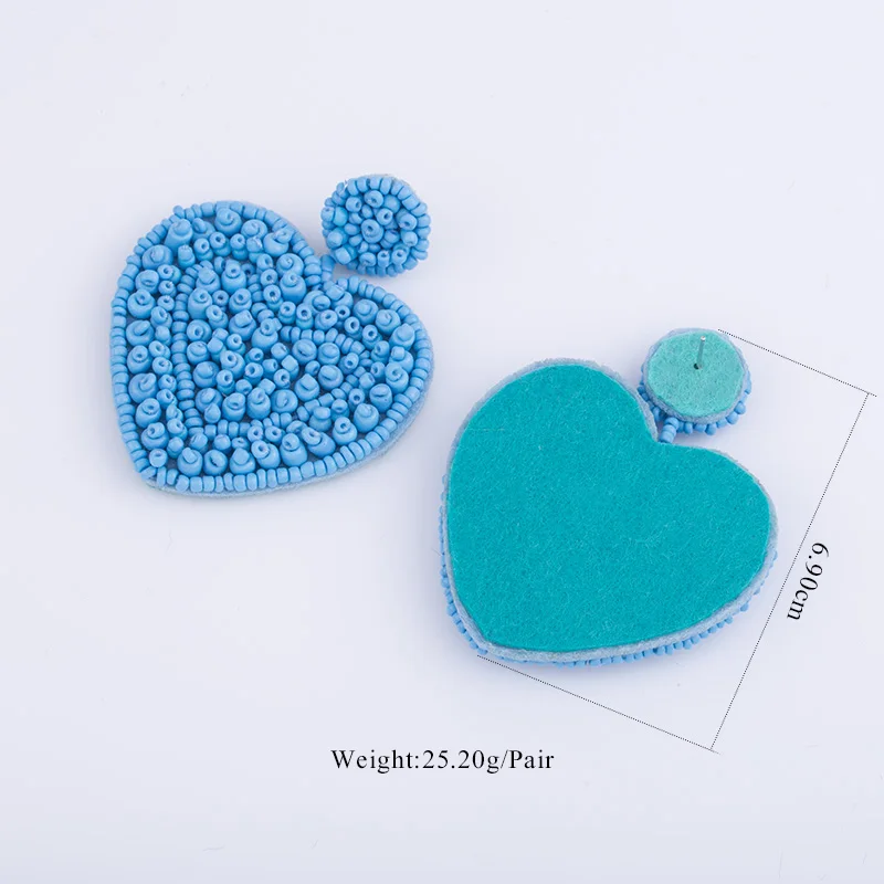 Sehuoran 2019 New Design Oorbellen Boho Simple Handmade Heart Crystal Beads Earrings Statement Wedding Bridal Fashion Jewelry  (3)