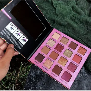 

Shimmer And Matte Eye Shadow 16 Color Rose Wet Eyeshadow Palette Long Lasting Makeupfafa