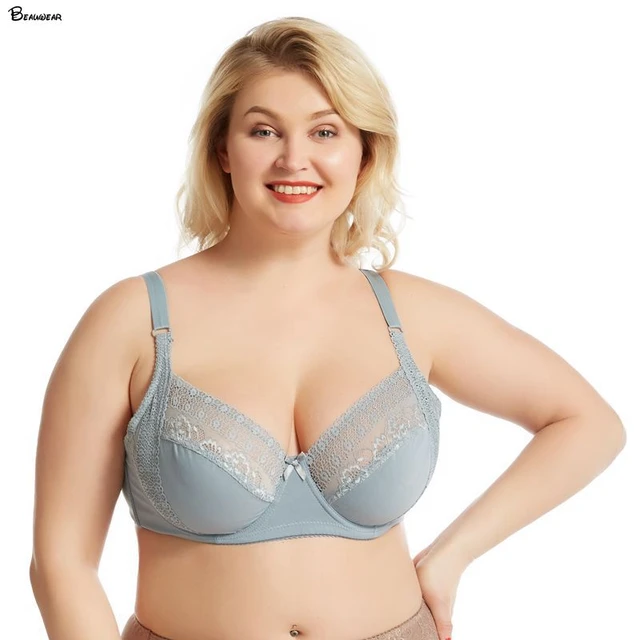 Beauwear Sexy Lace Large Size Bras Full Coverage, Unlined, Non Padded, Plus  Size Womens Underwear DD, E, F Sizes 44 54 201202 From Dou04, $6.19