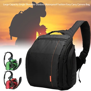 

Outdoor Waterproof Large Capacity Camera Bag DSLR Accessories Nylon Single Shoulder Fashion Padded Crossbody Safety Travel