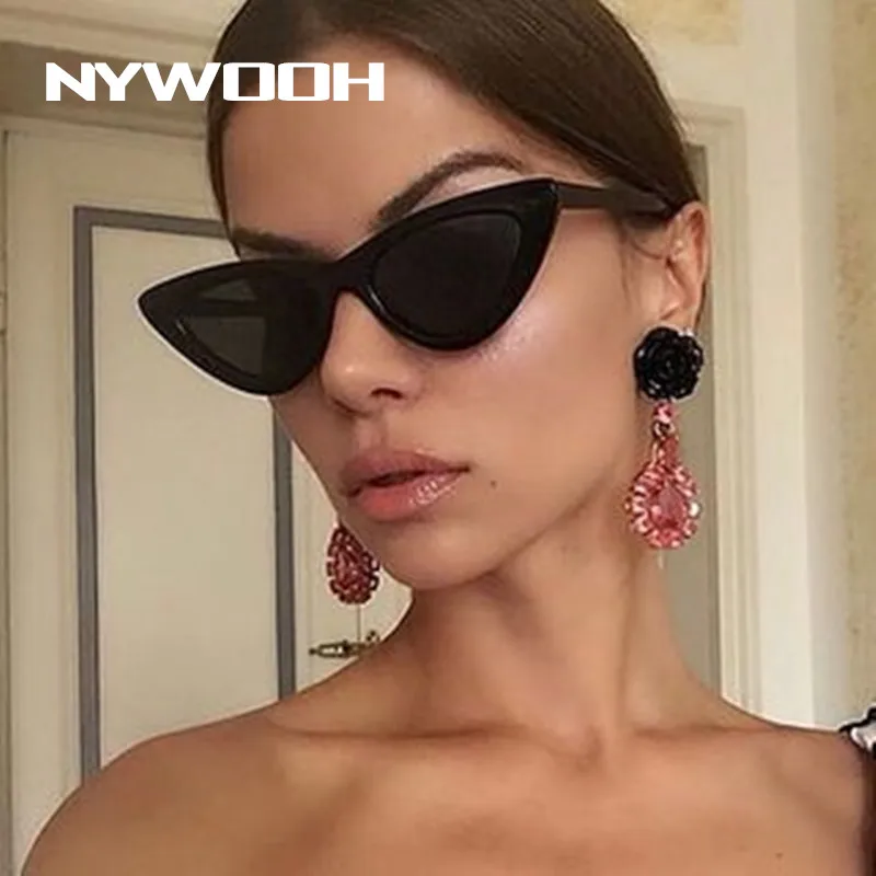 NYWOOH Винтажные Солнцезащитные очки кошачий глаз женские пикантные ретро