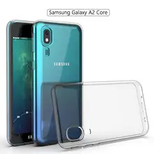 Прозрачный чехол для мобильного телефона, чехол для samsung Galaxy A2 Core, задняя крышка, Прозрачный Мягкий ТПУ силиконовый 360, защитный чехол A2Core