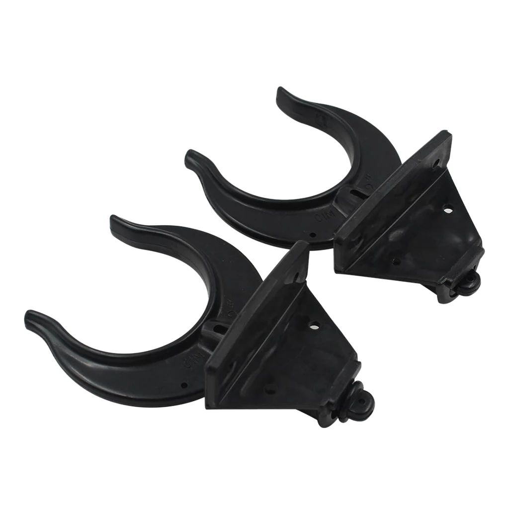 2 Pieces Black Plastic Oar Lock Rowlocks for Boat Marine Kayak Canoe