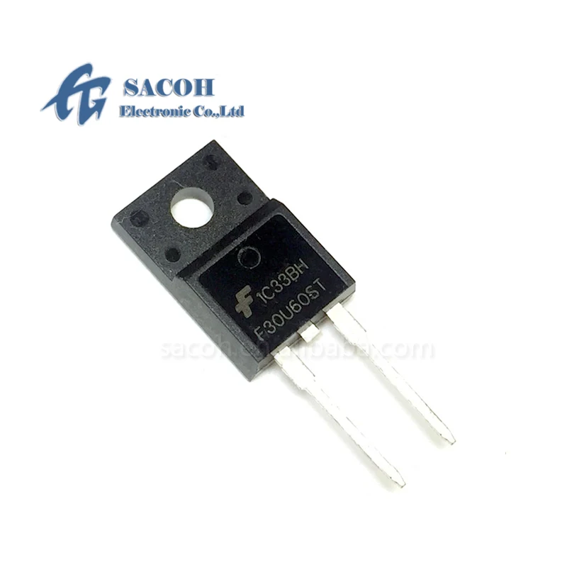 Free Shipping 10Pcs FFPF30U60ST F30U60ST FFPF30U60S FFPF30U60DN FFPF30UA60ST FFPF30UA60S F30UA60S TO-220F 30A 600V Single Diode afbeelding