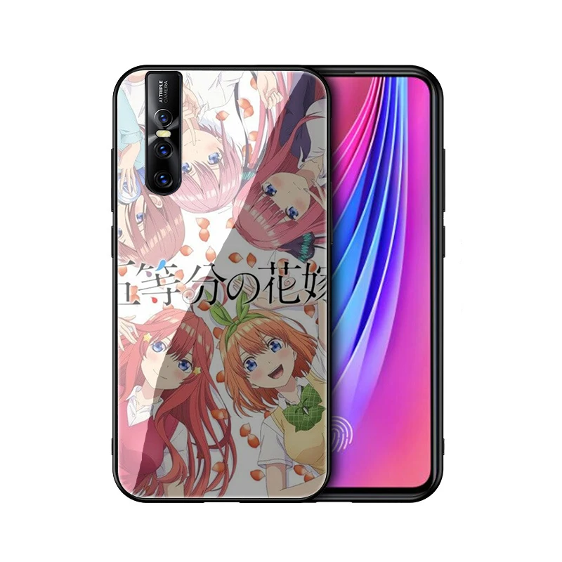 EWAU очень женственный и Quintuplets закаленное Стекло телефон крышка для Vivo V9 Y85 Y89 V15 Y17 Y93 Y95 Y91 Y91C