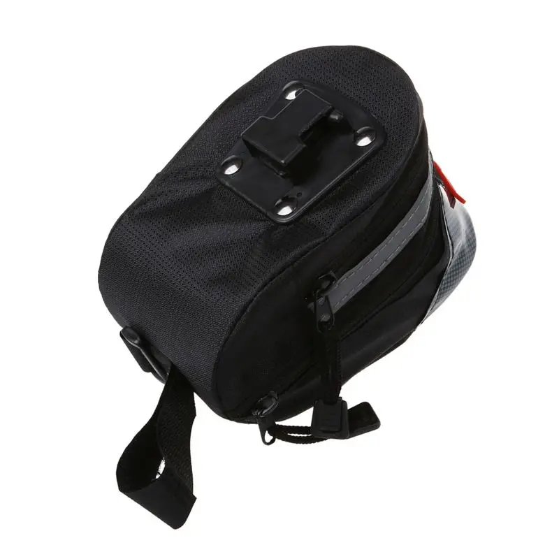 B-SOUL Portable Bike Cycling Bicycle Saddle Pouch Bag Rear Rack Tail Back Seat Storage- Black