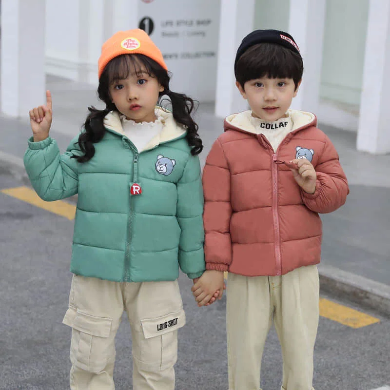 

[Add velvet thickening] Children's down padded jackets for men and women, small children's clothes, baby baby padded jackets, wa