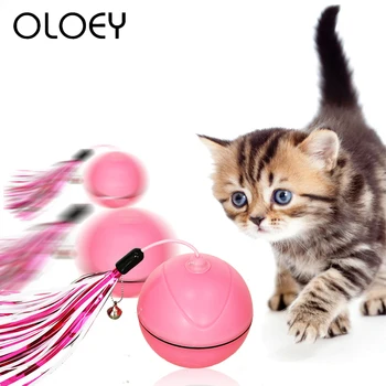 

USB Rechargeable Electric Rolling Ball Toys for Cats Interactive Laser Magic Ball Toy with Laser Light Keep Your Pet Busy