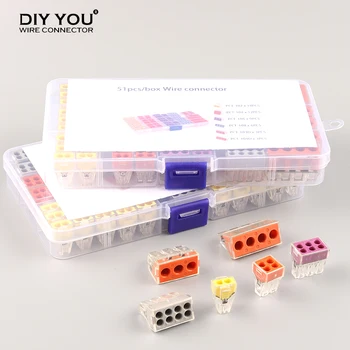 

773 TYPE Boxed Universal Compact Wire Connector 2/3/4/6/8 Pin Conductor Wiring Connectors Terminal Block 0.75-2.5mm2/1.5-6mm2