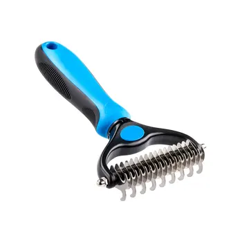 

NEW Pet Fur Knot Cutter Dog Shedding Grooming Tools Pet Products Animals Pet Cat Hair Removal Comb Brush Double sided