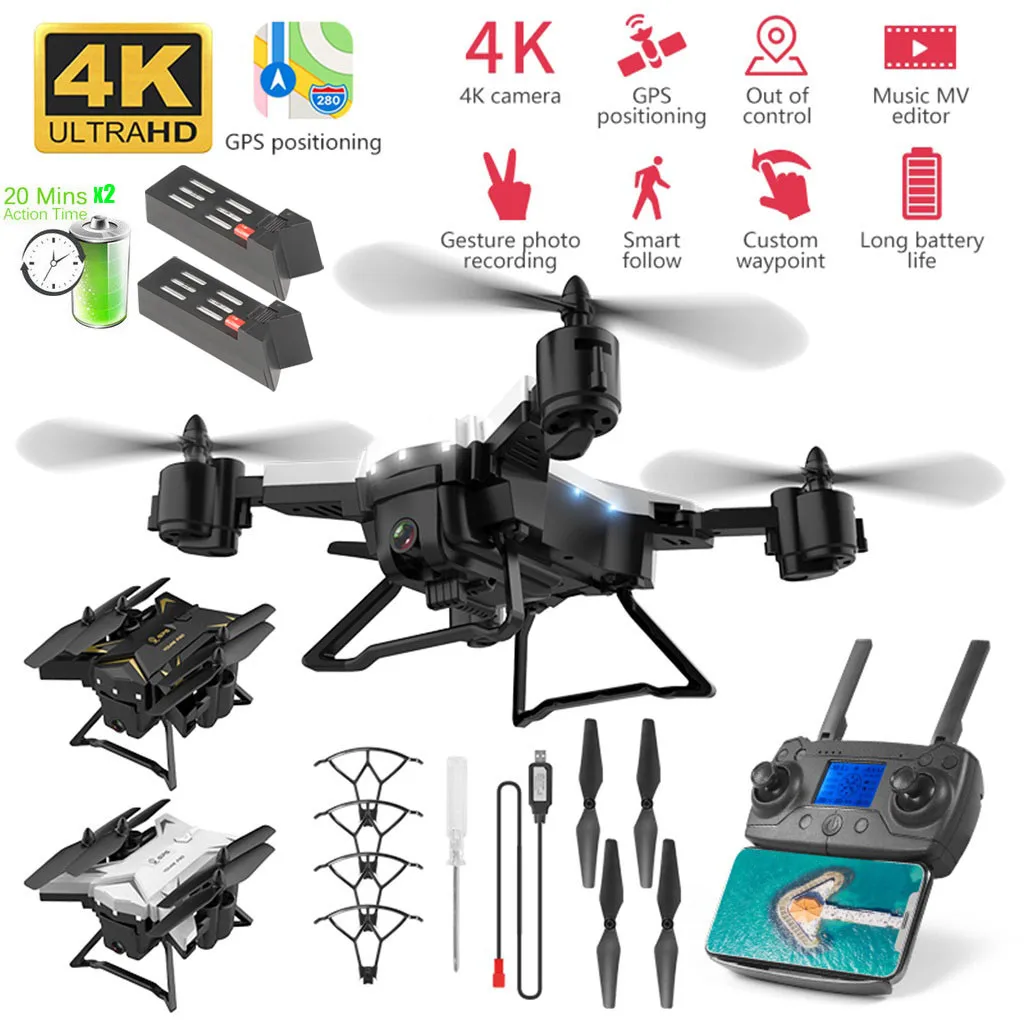 Вертолет KY601G gps Дрон с 4K HD камерой 5G wifi FPV RC квадрокоптер складной Дрон игрушка квадрокоптер с камерой# B20