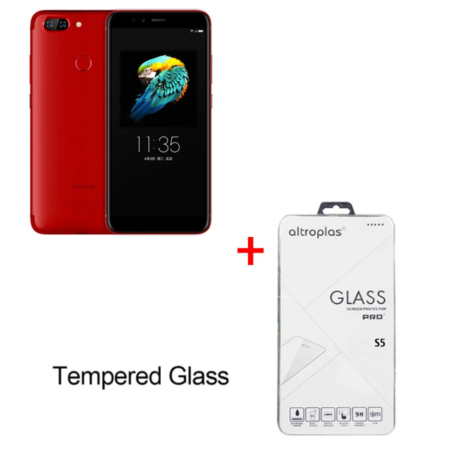 Lenovo S5 K520, 4 Гб ОЗУ, 64 Гб ПЗУ, смартфон, двойная задняя камера 13 МП+ фронтальная камера 16 Мп, распознавание лица, 18:9, полный экран, 4K видео, мобильный телефон - Цвет: Red N Temper Glass