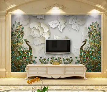 

[Self-Adhesive] 3D Peacock WG974 Wall Paper mural Wall Print Decal Wall Murals Belly