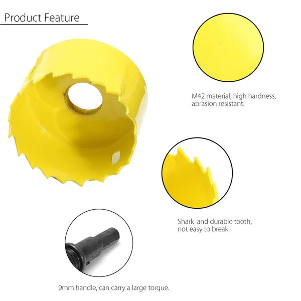 50mm HSS Hole Saw Cutter Drill Bit with Connected Rod