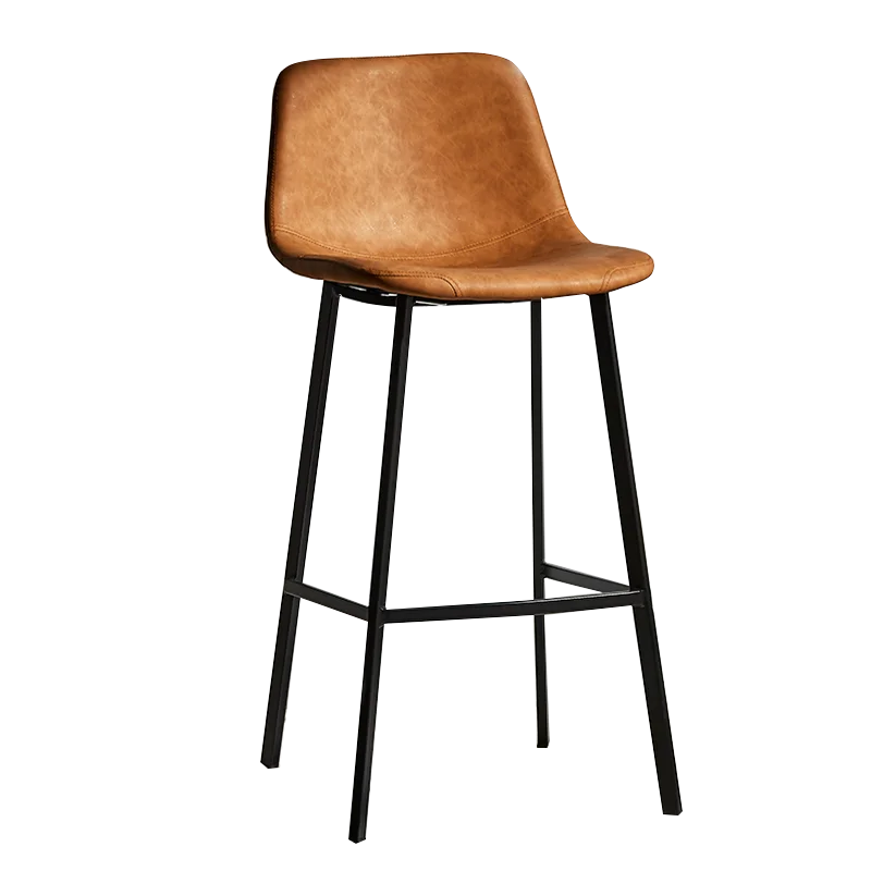 

Nordic Wrought Iron High Stool Leisure Cafe Back Metal Bar Chair Home Simple Bar Stool Restaurant Dining Chair