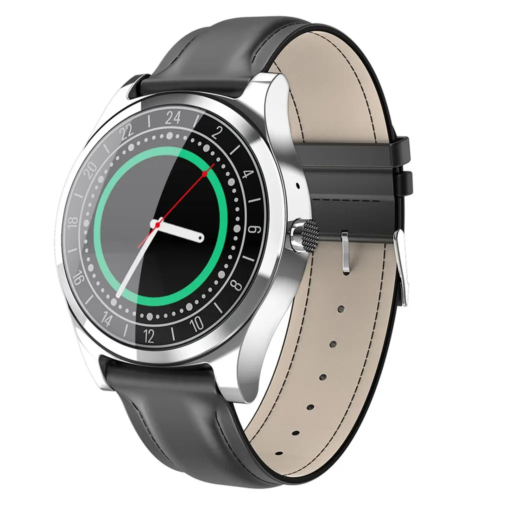Silver leather Новейшие DT19 Bluetooth Смарт часы мужские металлические наручные часы циферблат вызов пульса кровяное давление спорт фитнес трекер SmartWatch - Цвет: Silver leather