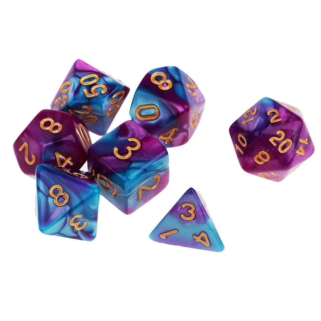 42x Multisided Digital Dice Set D4-D20 w/Сумка для любителей азартных игр игрушка для игры