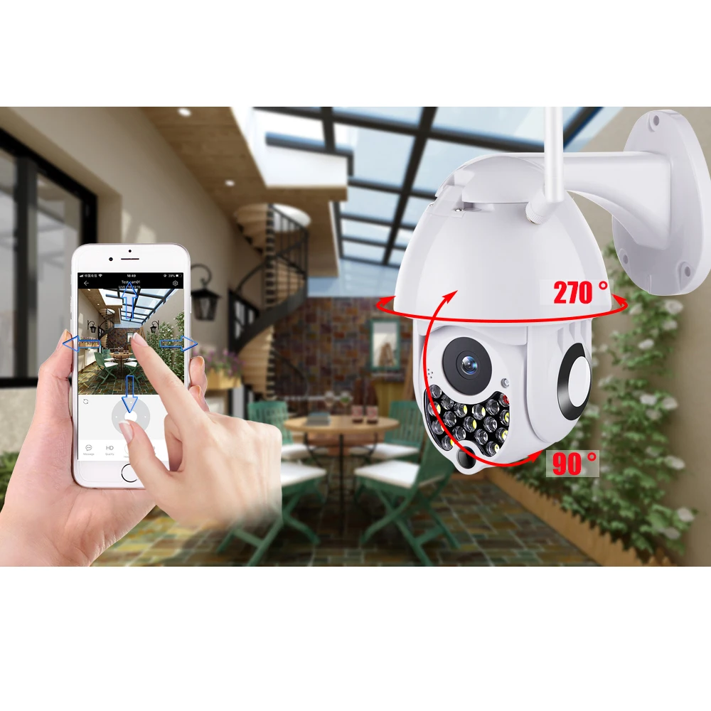 ViewEye 1080P Wifi PTZ камера 4X цифровая с автоматическим отслеживанием наружная домашняя