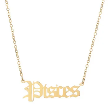 

Gold Color English Letter Necklace Custom Name Stainless Steel Necklaces Personalized Name Pendant Birthday Gift Jewlery