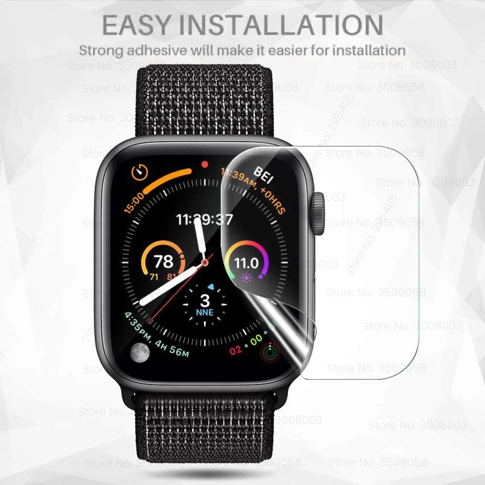 6PCS Screen Protector TPU Flexible Film For Apple Watch 7 Series iWatch7 I Watch 7 41MM 45MM Smartwatch Accessories,Not Glass