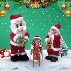 Échelle d'escalade électrique pour père noël, décoration amusante pour arbre de noël, ornements suspendus, cadeaux de nouvel an pour enfants 
