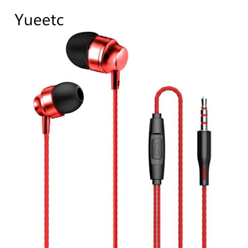 

3.5mm Wired Earphone Subwoofer Metal Headset with Microphone For Samsung S8 Huawei P30 Mobile Phones MP3 Players Computers