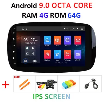 4G+ 64G ips DSP Android 9,0 автомобильный мультимедийный плеер dvd gps для Mercedes/Benz Smart Fortwo автомобильный Радио ПК стерео obd2 - Цвет: 4G 64G IPS