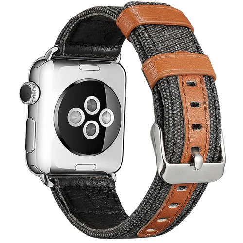 3 Ткань и кожаный ремешок для apple watch band 40 мм 44 мм, 38 мм, 42 мм, iwatch, версия apple watch 5/4/3/2/1 браслет wristbelt аксессуары - Цвет ремешка: 3
