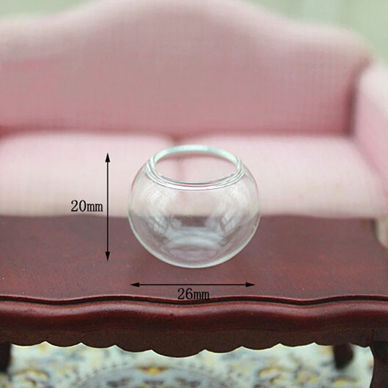 1Pcs Dollhouse Miniature Mini Fish Tank Mini Glass Bowl Doll House Accessories