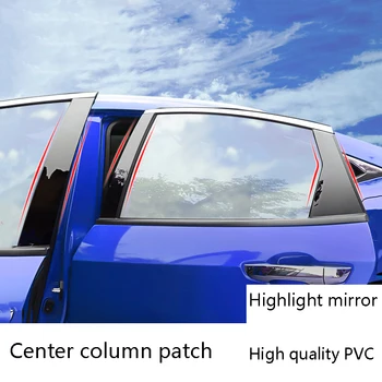 

6PCS/Set For Honda Tenth Generation Civic 2016-2019 Car Window Pillar Post Covers Trim Sticker Auto External Accessories