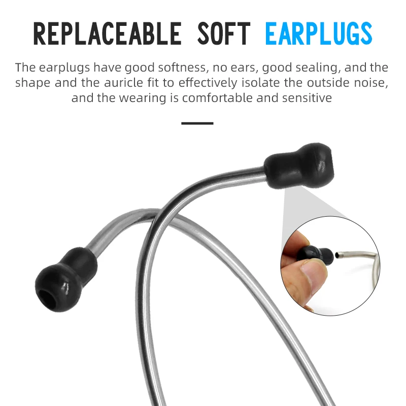 Medical Double Tube Head Stethoscope Professional Doctor Nurse Medical Equipment Cardiology Heart Rate Stethoscope Tools