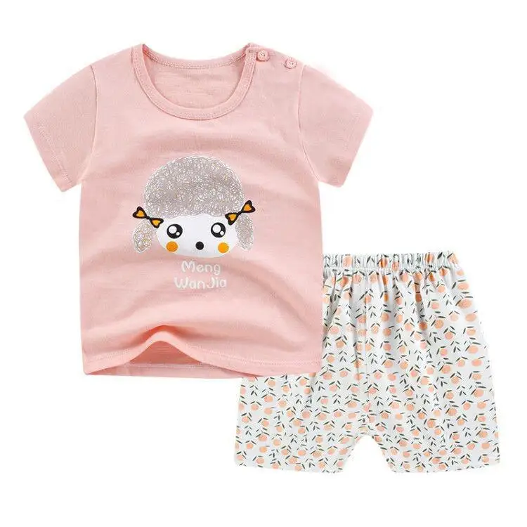 Baby Girl Summer Clothes Infant Girls Clothing Set Children Top+shorts Suit Kid Cotton Outfits Two Piece Sets Toddler Costume baby outfit matching set Baby Clothing Set