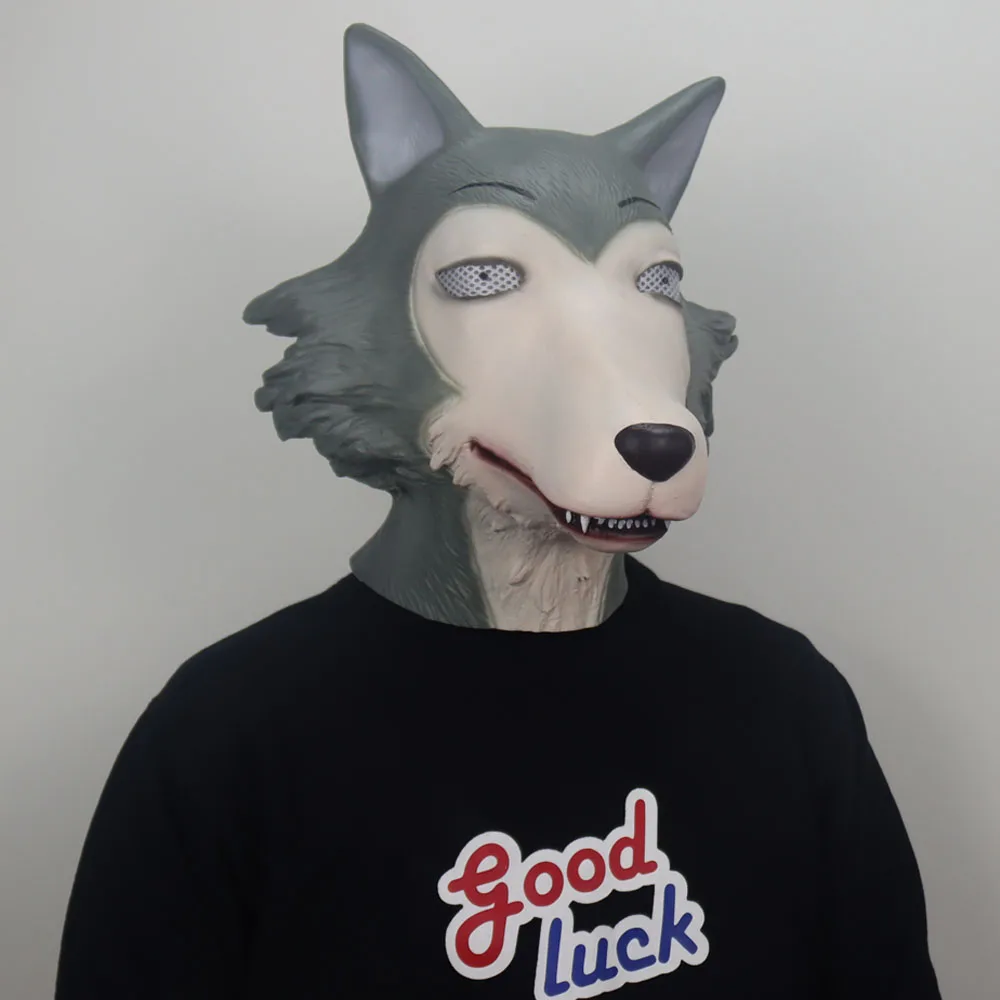 Аниме BEASTARS легоши Волк Маска Косплей животных латексные маскарадные маски на