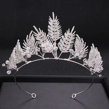 

Luxury Trend Crown Full Diamond Zircon Leaves Snowflake Hollow Headband Ladies Jewelry Gift Give girlfriend a gift