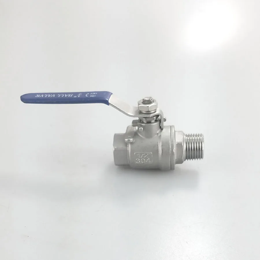 304 Stainless Steel Two Piece Ball Valve 1/4 3/8 1/2 3/4 2