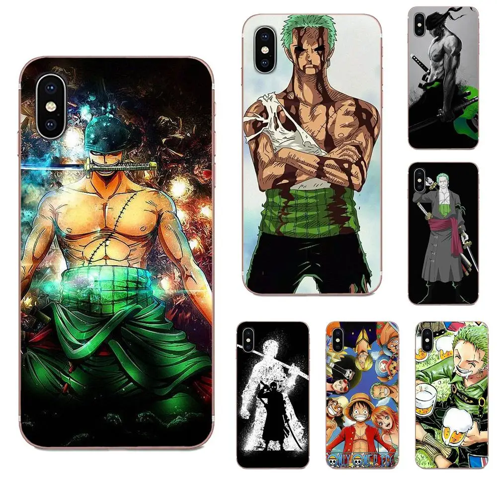 Для Apple iPhone 11 Pro X XS Max XR 4 4S 5 5C 5S SE 6 6S 7 8 Plus Мягкий Новый стиль Japanses аниме цельный Зоро |
