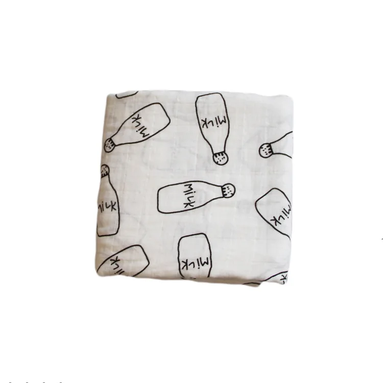 Aden Anais, многофункциональные конверты для новорожденных, одеяло, постельные принадлежности для младенцев, хлопковое Пеленальное муслиновое полотенце, детское одеяло - Цвет: MILK BOTTLE