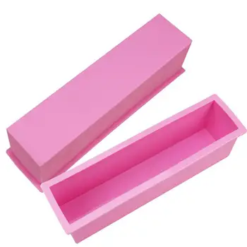 

Flexible Rectangular Soap Loaf Silicone Mold DIY Tool for Soap Cake Making Supplies (Random Color, )