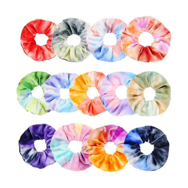 Gomas Para El Cabello De Terciopelo Teñidas Con Lazo Gomas Para El Cabello De Terciopelo Teñidas Con Lazo